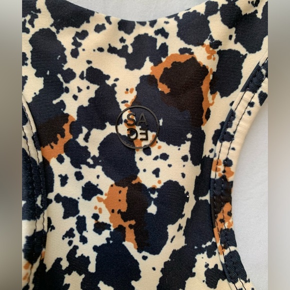 SAGE COLLECTIVE Women’s Inkspot-Print Sports Bra 🌴 - Picture 4 of 5